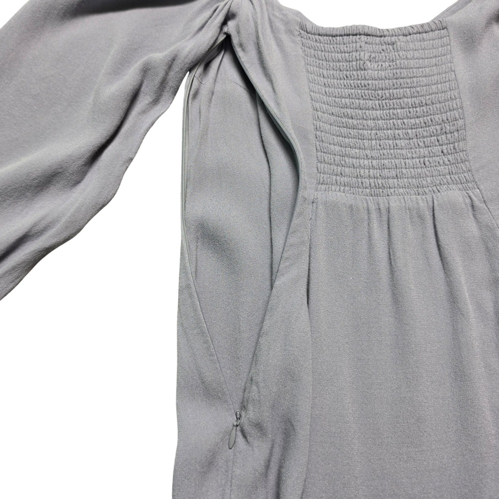 Aritzia Wilfred Mini Dress Womens 6 Lilac Puff Sleeve Sweetheart‎ Smocked - Picture 10 of 14